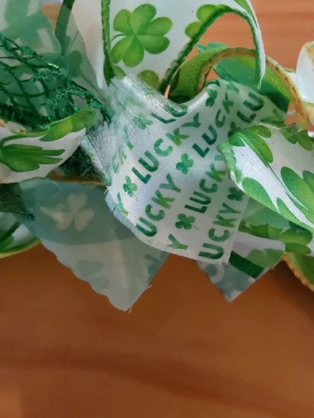Green Layered Fabric Garland